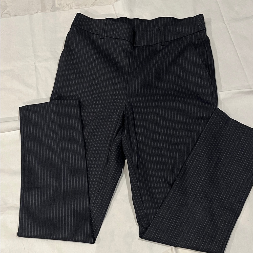 Rafaella Navy Pinstripe Stretch Pants